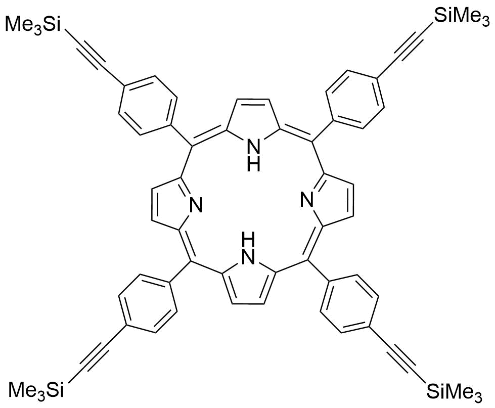 5,10,15,20-tetrakis(4-((trimethylsilyl)ethynyl)phenyl)porphyrinChemical Formula: C64H62N4Si4